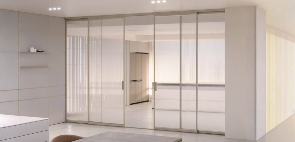 슬림슬라이딩도어ys 01s(2레일4도어)티탄골드+플루트